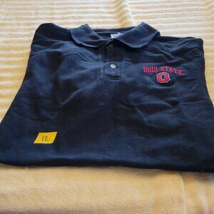 OSU, Ohio State University, Black, short sleeve, polo shirt